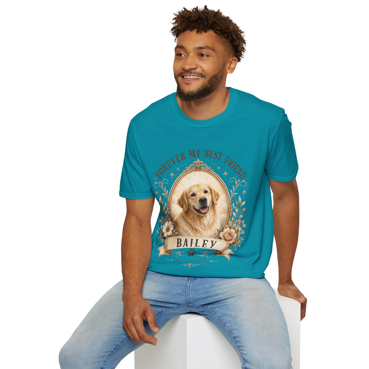 Dog Memorial T-Shirt — "Forever My Best Friend" Personalized Pet Tribute