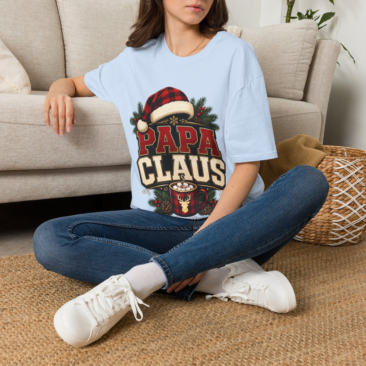 Papa Claus T-Shirt — Festive Holiday Dad Christmas Tee