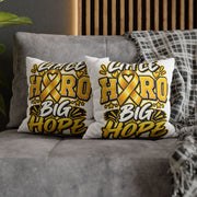 Pillowcase — "Little Hero Big Hope" Childhood Cancer Awareness Cushion Cover
