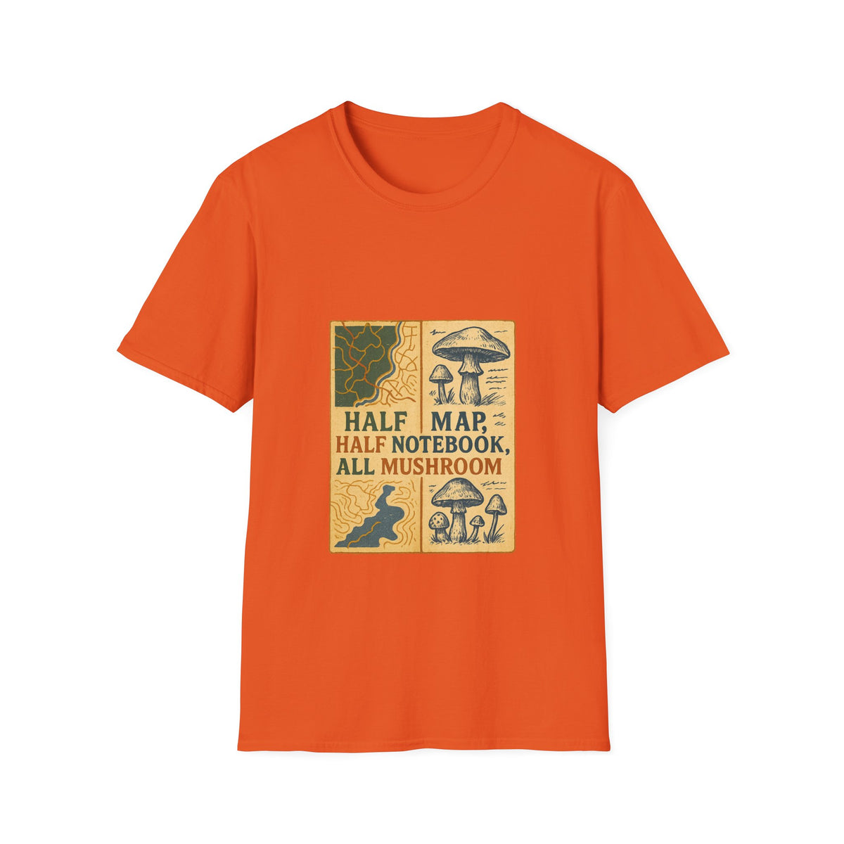 Mushroom Field Guide T-Shirt – Vintage “Half Map, Half Notebook, All Mushroom” Design - Trending Now - October 2026