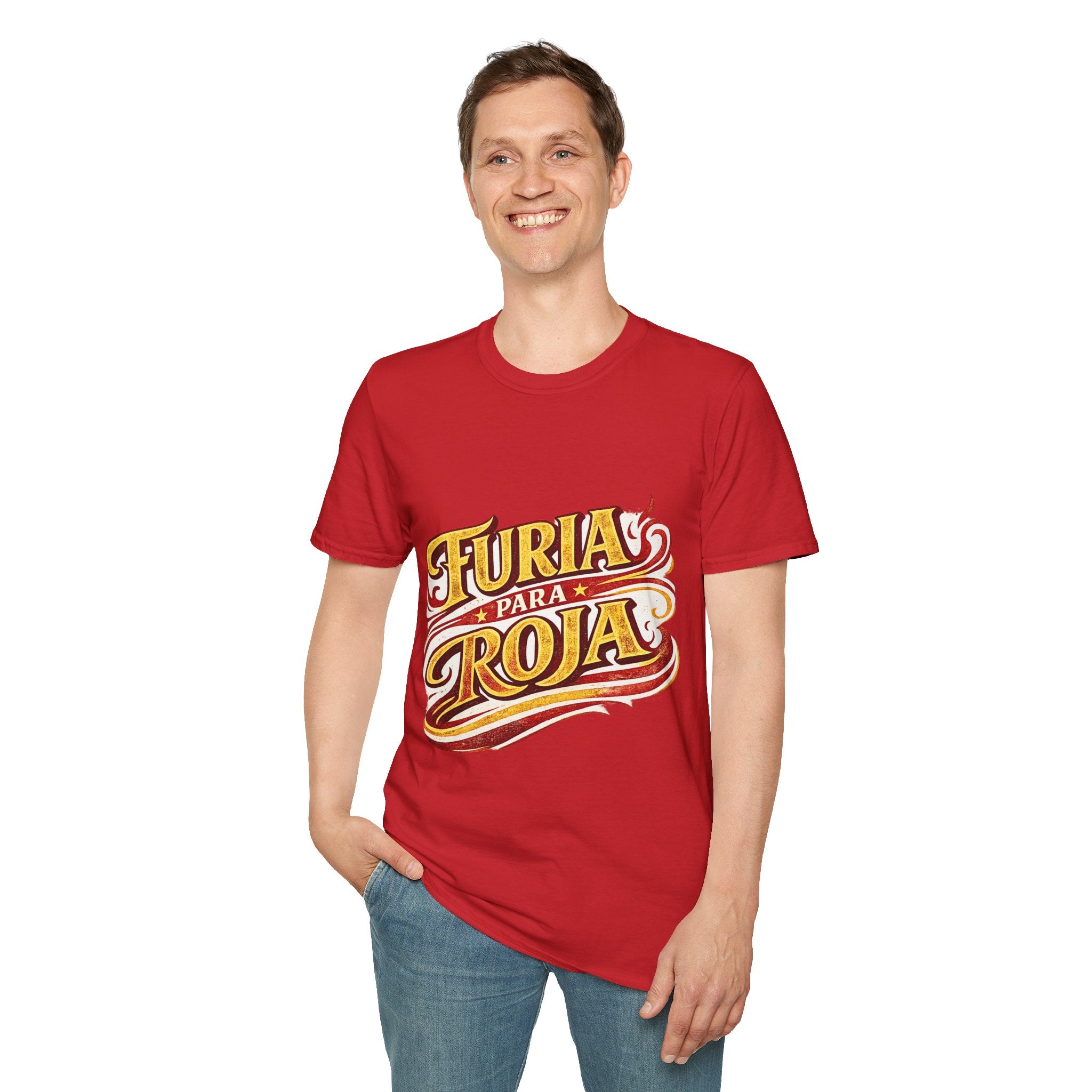 Spain Furia Para Roja T-Shirt — Vintage Flame Spanish Pride Soccer Tee