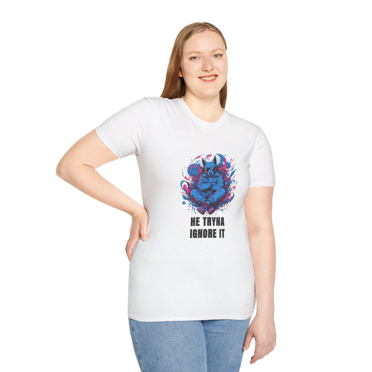 Mystic Wolf T-Shirt — "He Tryna Ignore It" Graphic Tee - Trending Now - August 2026