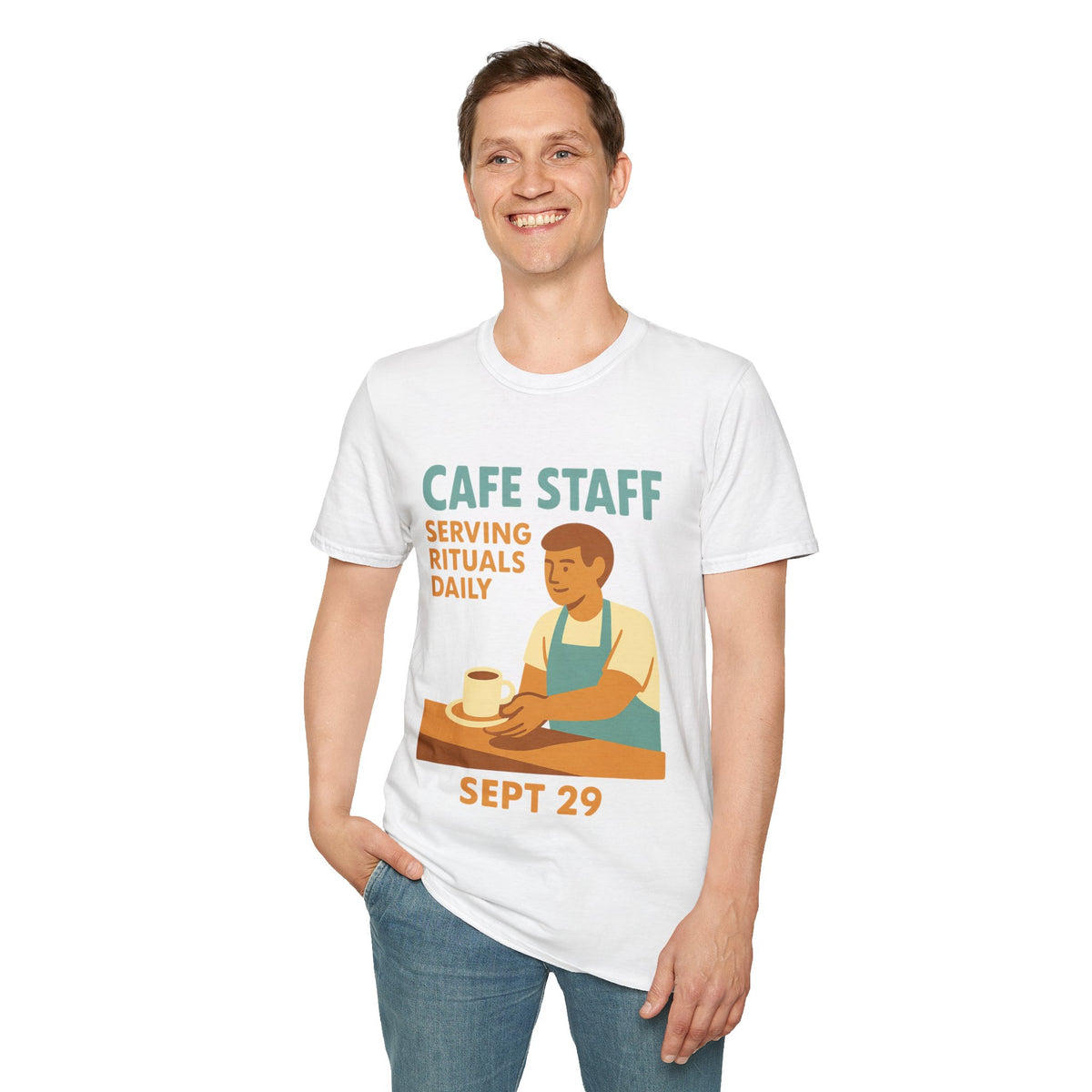Cafe Staff Serving Rituals Daily National Coffee Day T-Shirt - Trending Now - September 2026