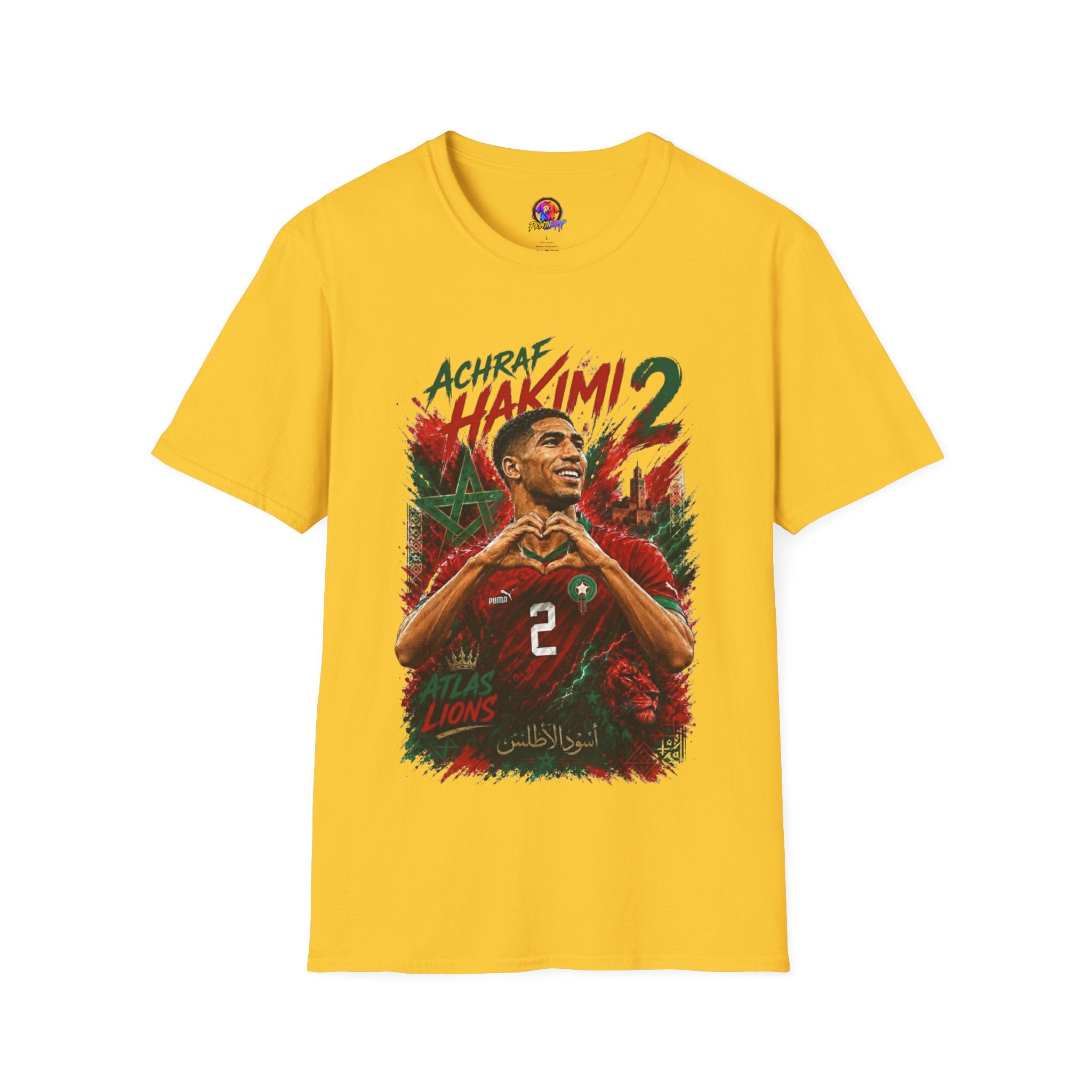 Achraf Hakimi #2 Soccer T-Shirt — Morocco Football Fan Tee