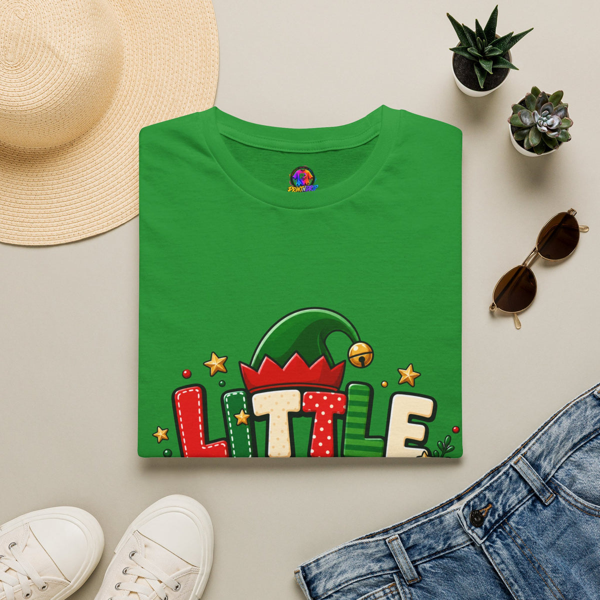 Little Elf Christmas T-Shirt — Cute Holiday Kids/Family Elf Tee