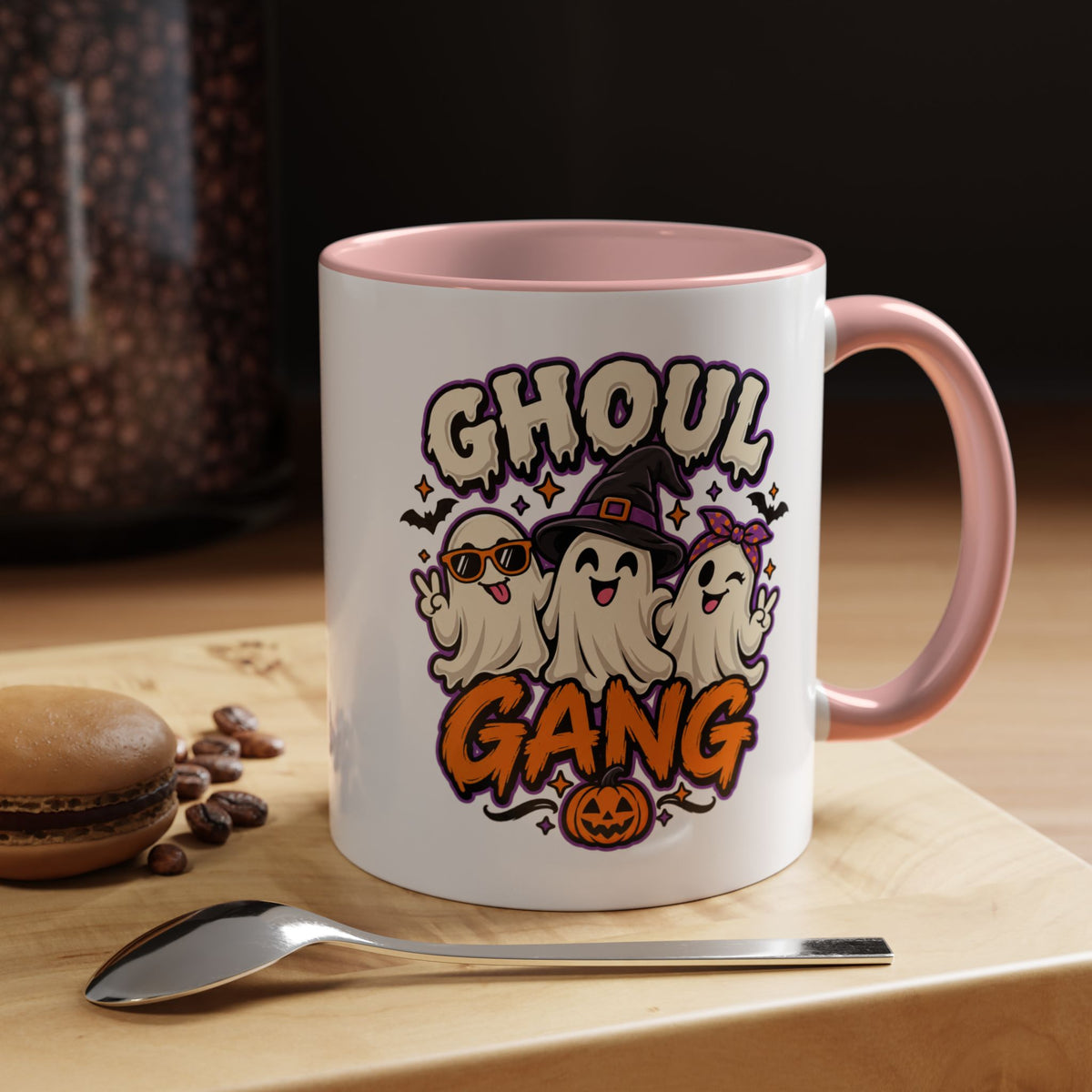 Ghoul Gang Coffee Mug — Cute Halloween Ghosts Accent Mug (11/15oz)