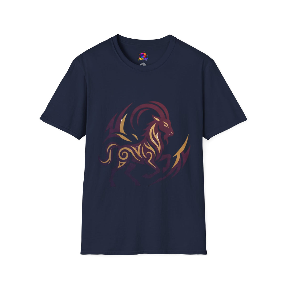 Capricorn Goat Tribal Graphic T-Shirt — Bold Goat Illustration Tee