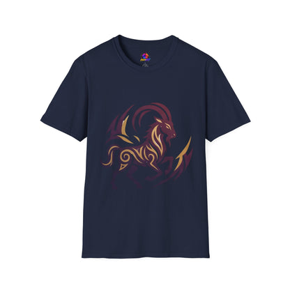 Goat Tribal Graphic T-Shirt — Bold Goat Illustration Tee