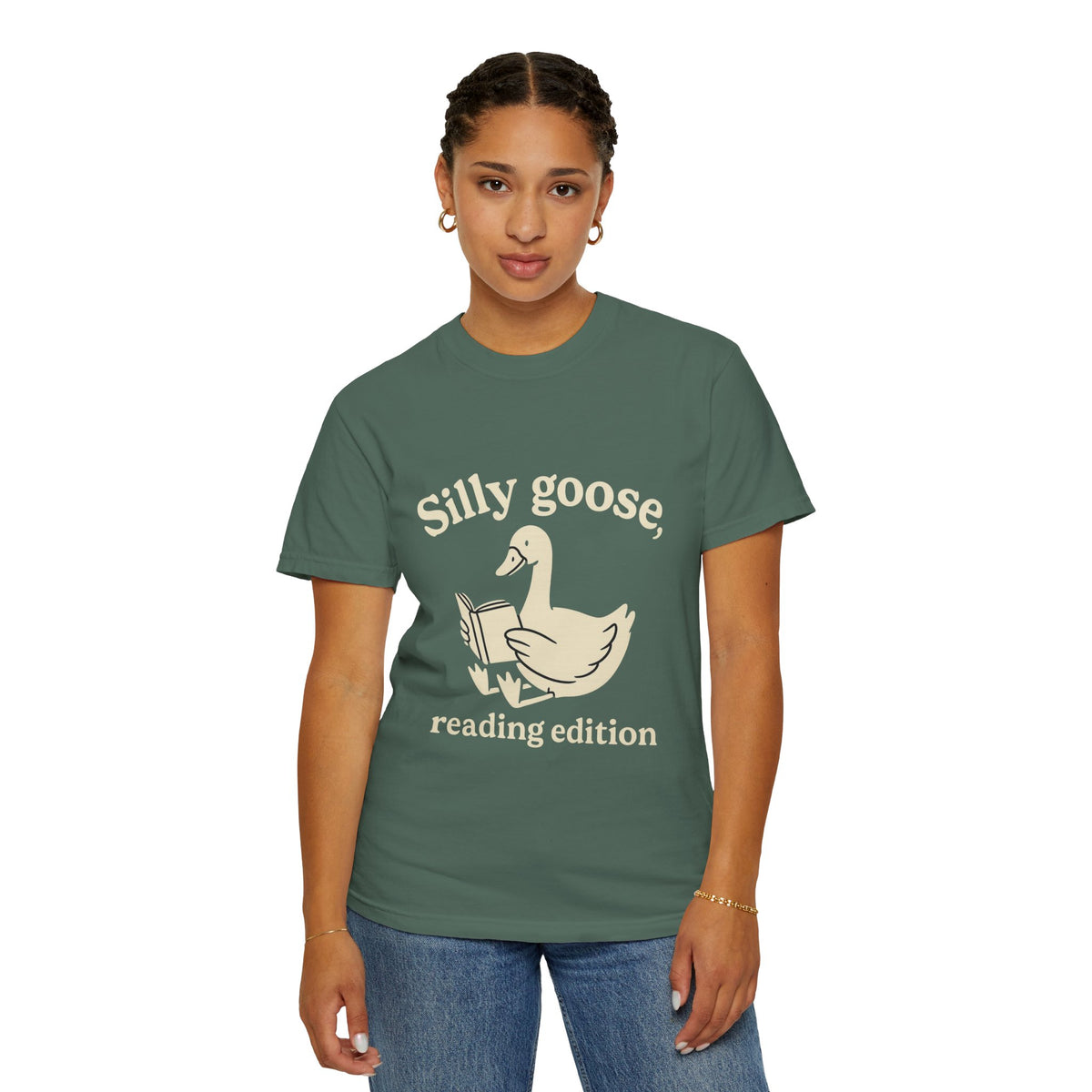 Silly Goose Reading Edition Tee - Cute Book Lover Animal Graphic T-Shirt - Trending Now - October 2026