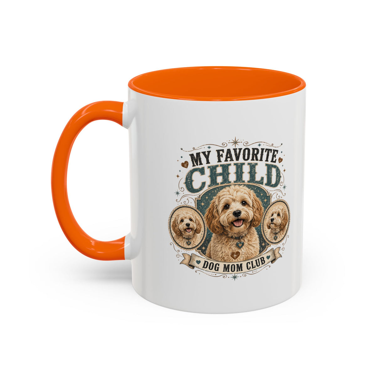 Milo Bailey Dog Dad Mom Dog Mom Coffee Mug — “My Favorite Child” Doodle Dog Portrait Accent Mug