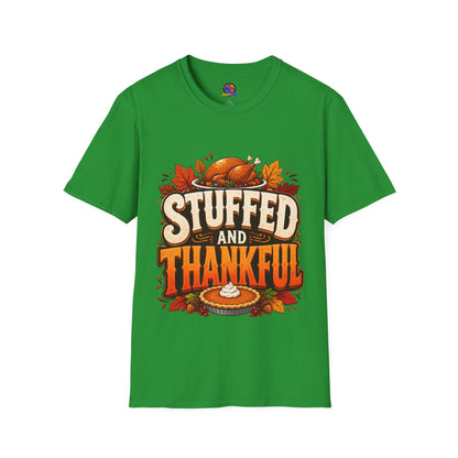 Thanksgiving T-Shirt — "Stuffed and Thankful" Turkey Design