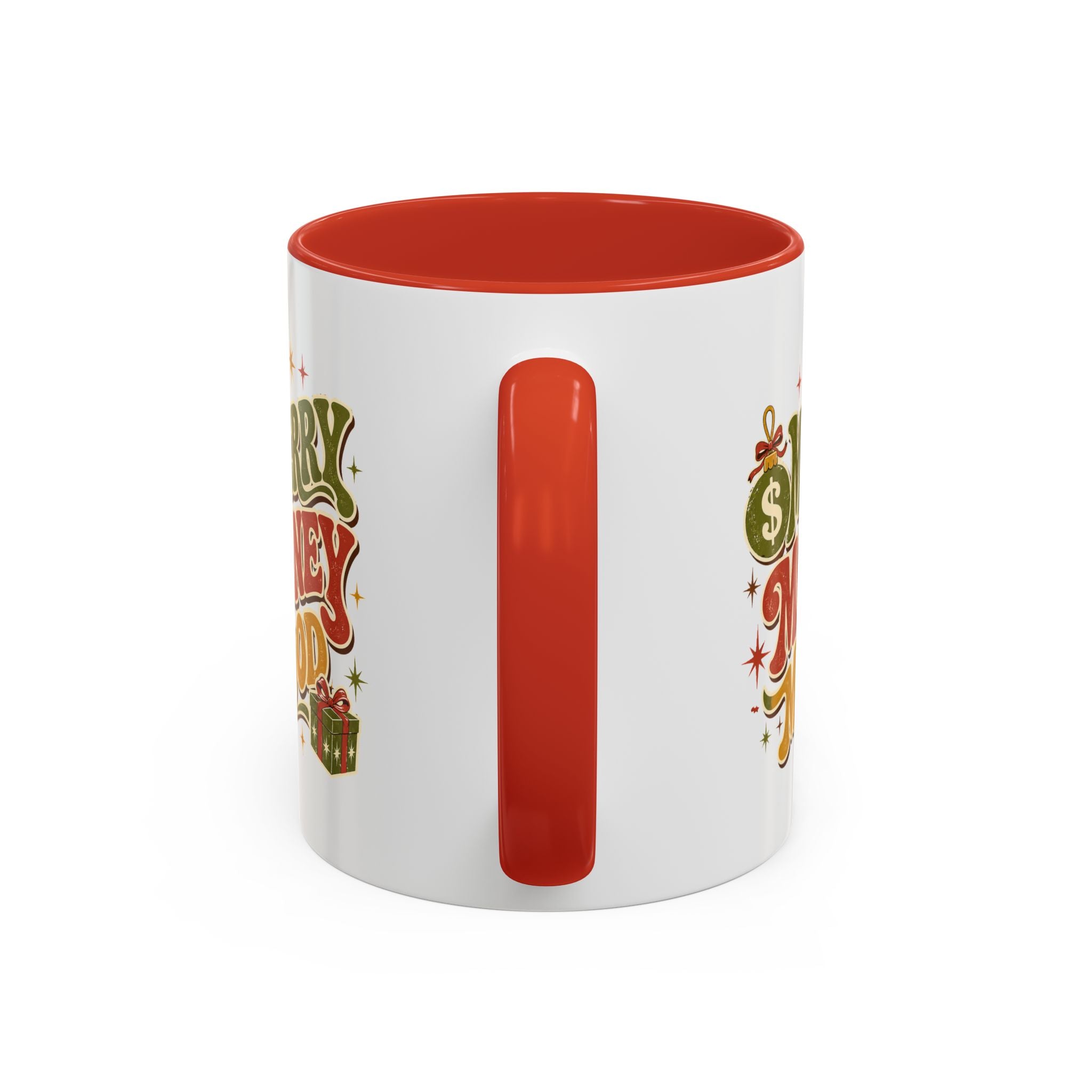 Modern Day Christmas Merry Money Mood Coffee Mug – Holiday Retro Gift Mug