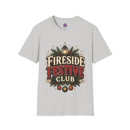 Fireside Festive Club T-Shirt — Cozy Holiday Lantern Graphic Tee