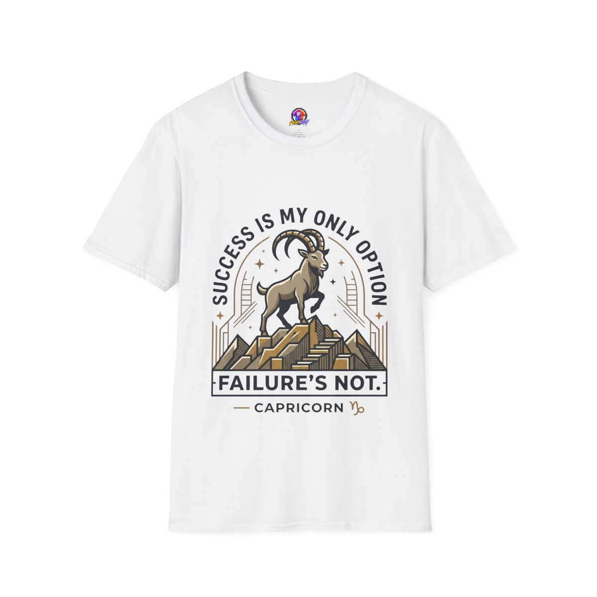 Capricorn Goat T-Shirt — "Success Is My Only Option" Motivational Zodiac Tee