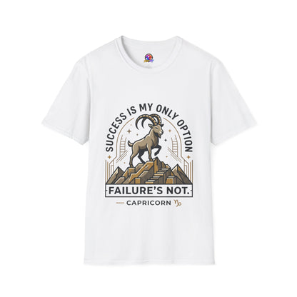 Capricorn Goat T-Shirt — "Success Is My Only Option" Motivational Zodiac Tee