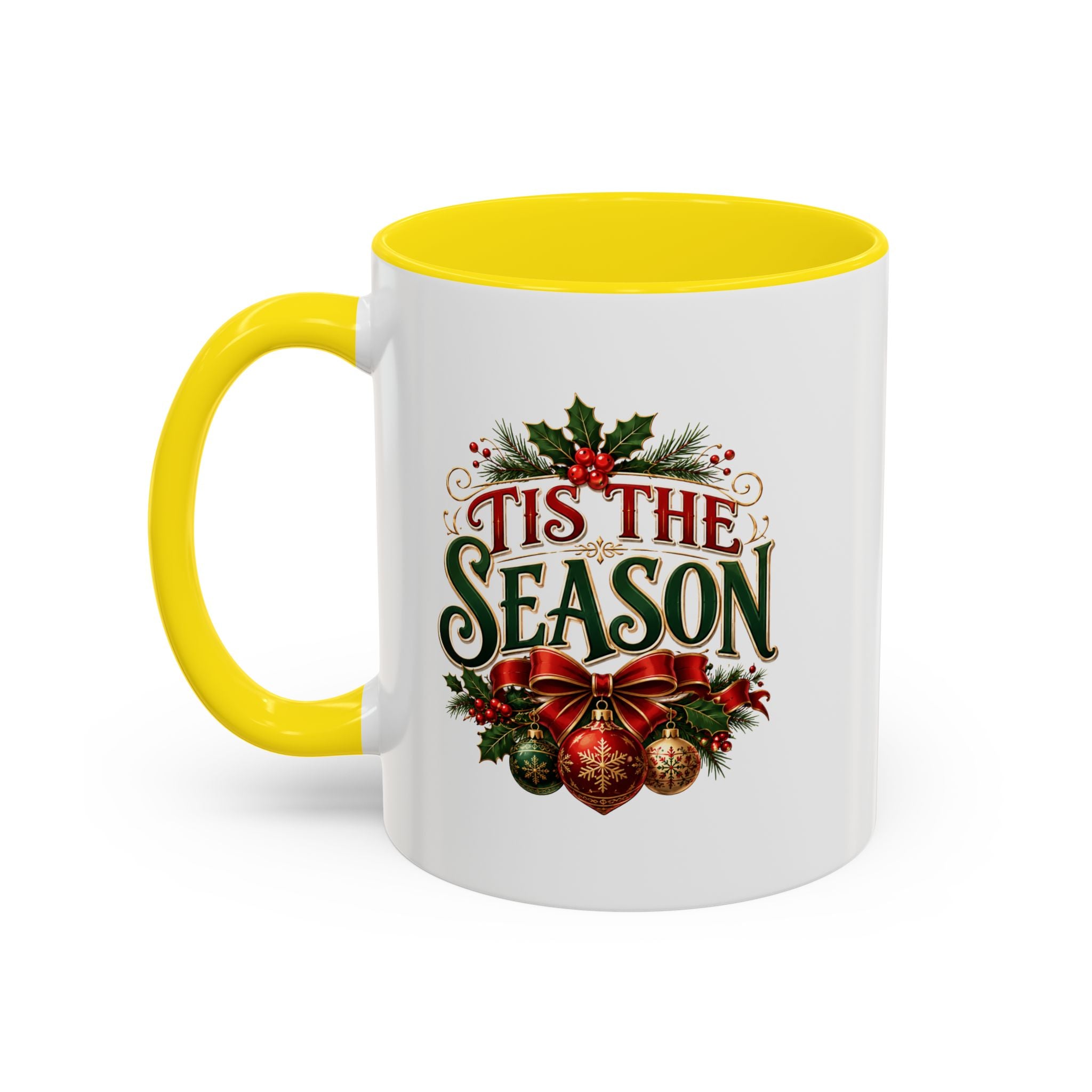 Tis The Season Accent Coffee Mug - Holiday Christmas Coffee Cup