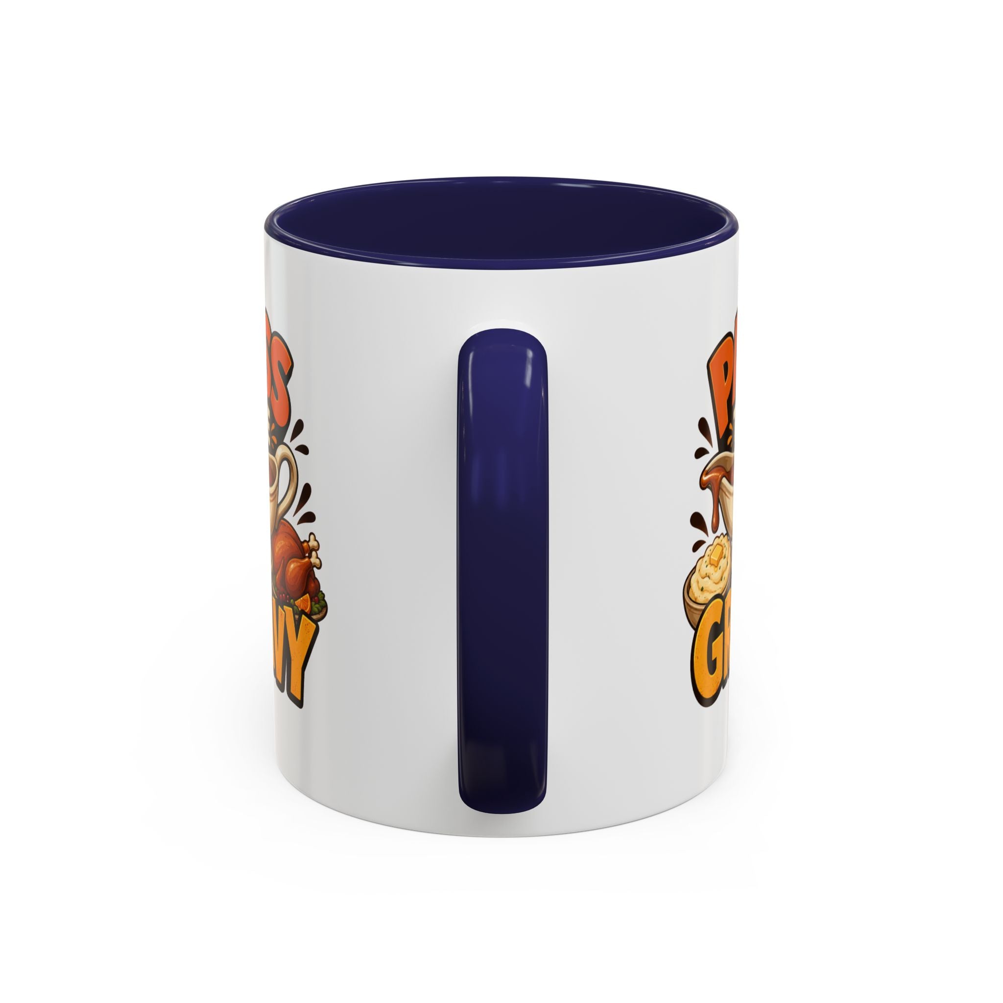 Thanksgiving Mug Pass the Gravy Coffee Mug — Thanksgiving Turkey & Gravy Bowl Accent Mug