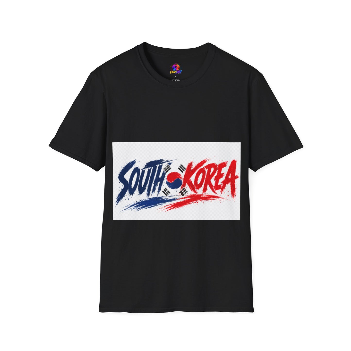 South Korea Flag Brushstroke T-Shirt — Patriotic Korean Travel Tee