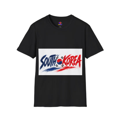 South Korea Flag Brushstroke T-Shirt — Patriotic Korean Travel Tee
