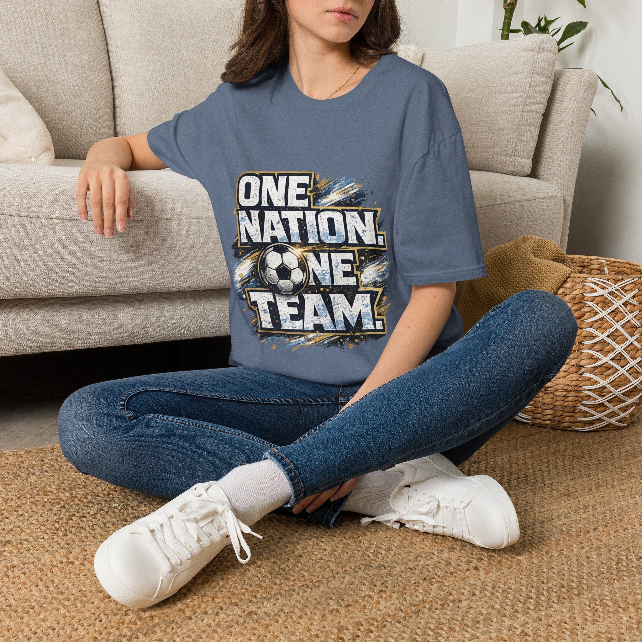 One Nation One Team Soccer T-Shirt — Supportive Fan Tee