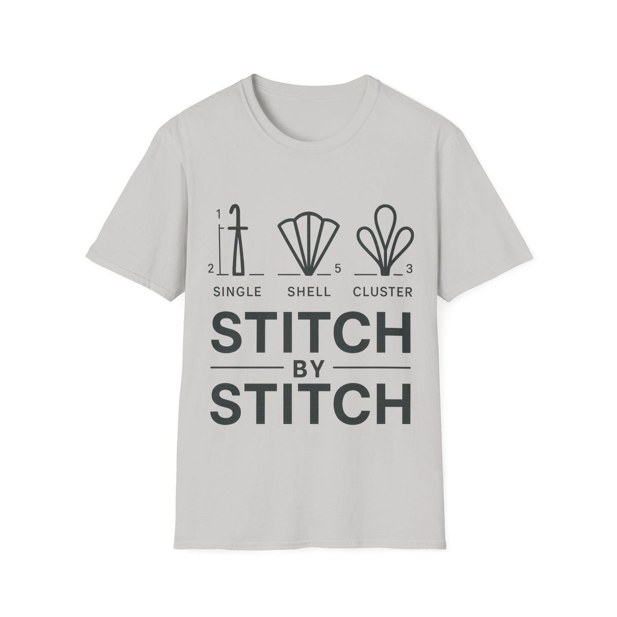 "Stitch By Stitch" Minimalist Crafting Tee | Sewing Knitting Embroidery T-Shirt - Trending Now - September 2026