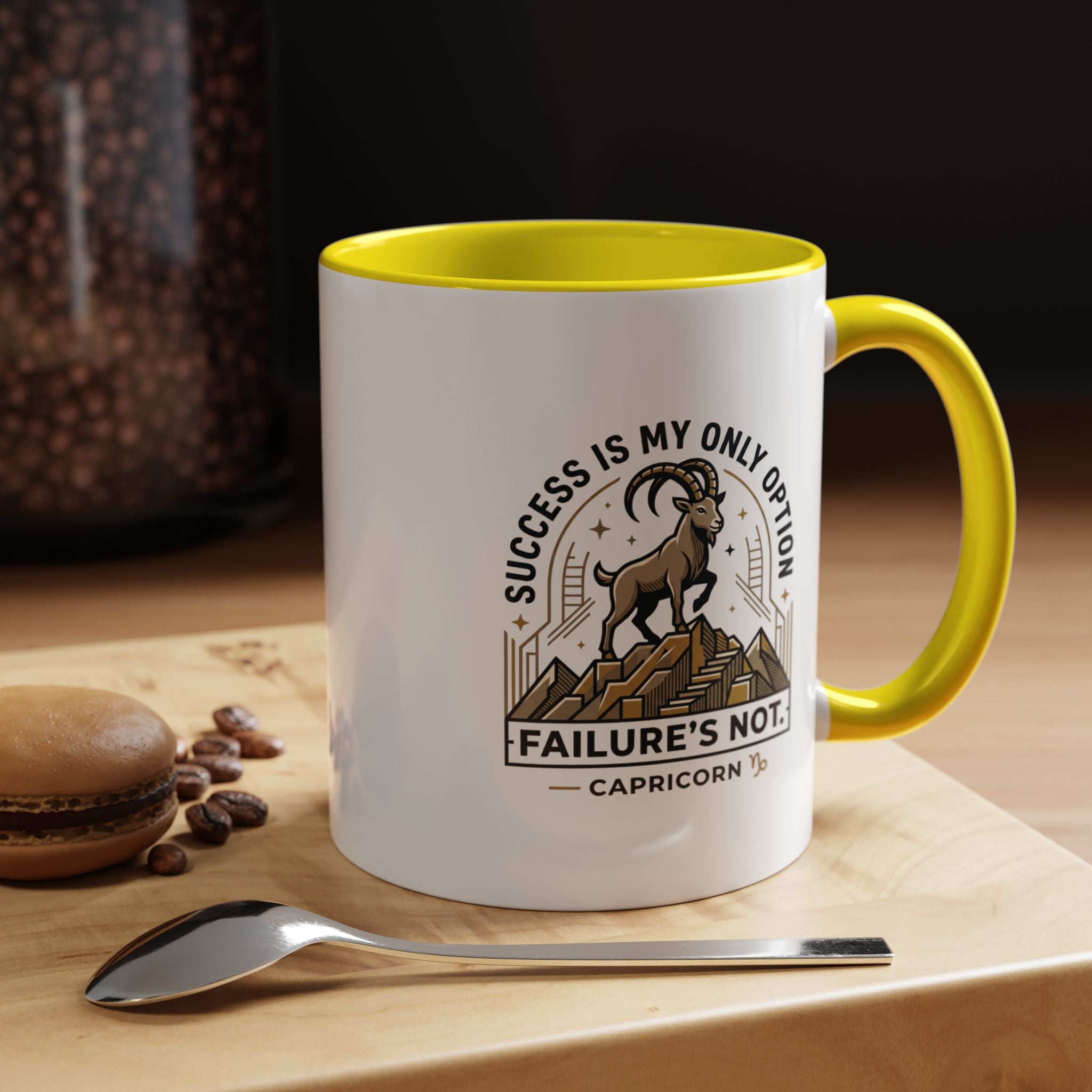 Capricorn Coffee Mug – "Success Is My Only Option, Failure's Not" Zodiac Gift