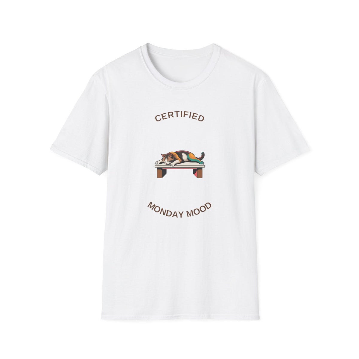 Certified Monday Mood T-Shirt — Cute Sleeping Cat Graphic Tee - Trending Now - August 2026
