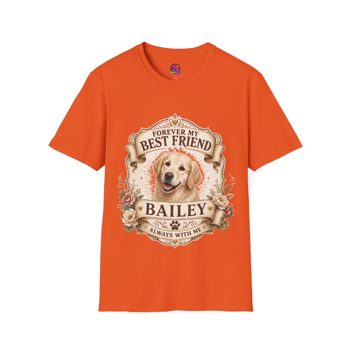 Forever My Best Friend Golden Retriever T-Shirt — Personalized Pet Memorial Tee