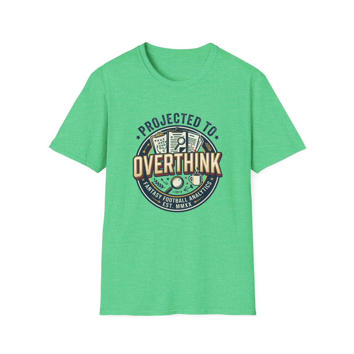 Overthink Club Graphic T-Shirt — 'Proudly Overthink' Vintage Badge Tee - Trending Now - August 2026