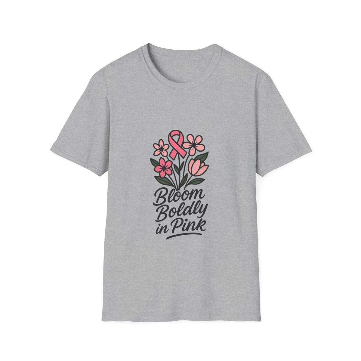 Breast Cancer Awareness T-Shirt — "Bloom Boldly in Pink" Floral Ribbon Tee - Trending Now - October 2026