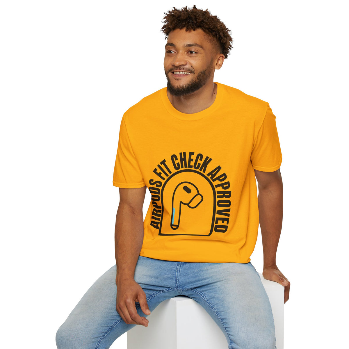 AirPods Fit Check Approved Tee — Funny Wireless Earbud Logo T-Shirt - Trending Now - August 2026