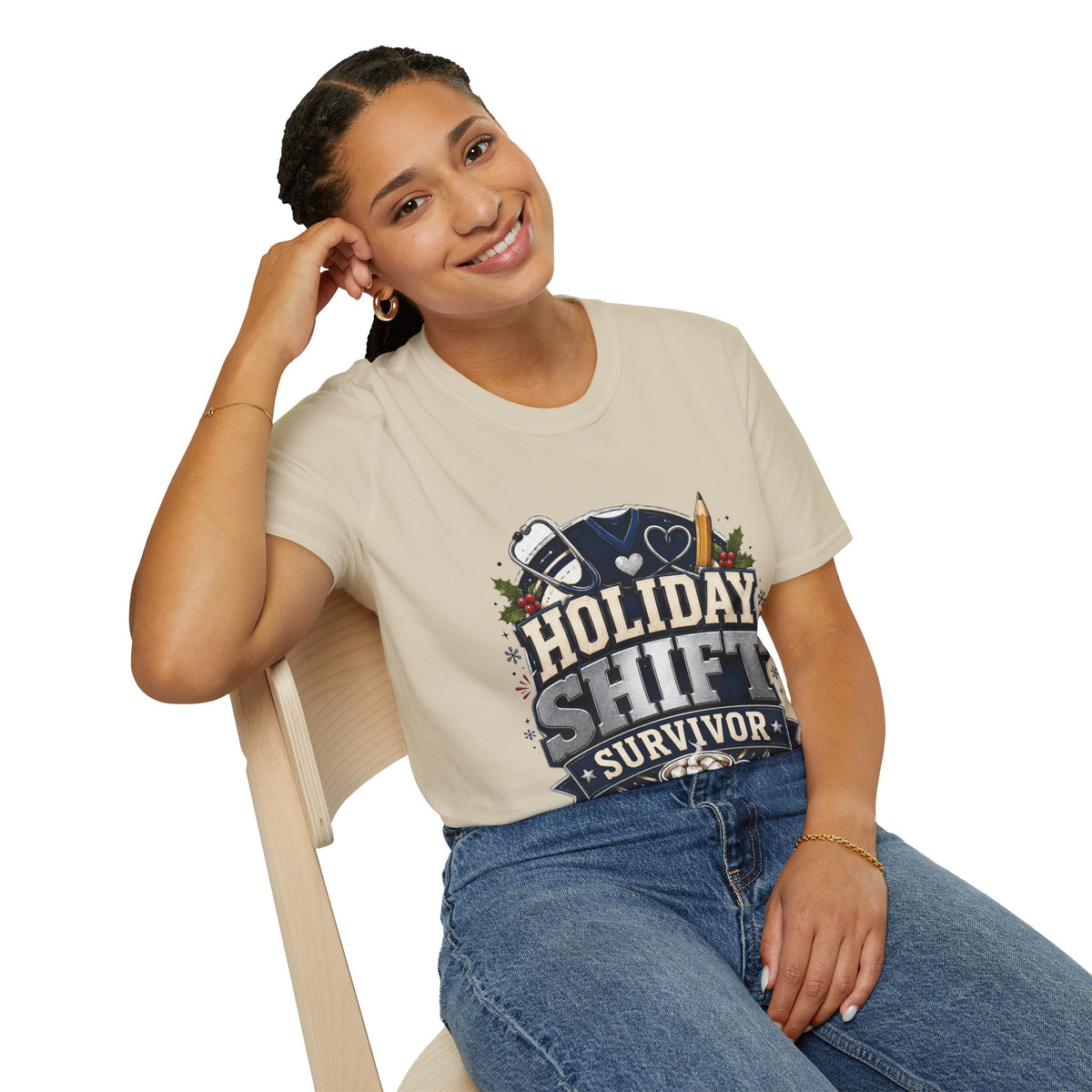 Holiday Shift Survivor T-Shirt — Nurse & Healthcare Worker Gift