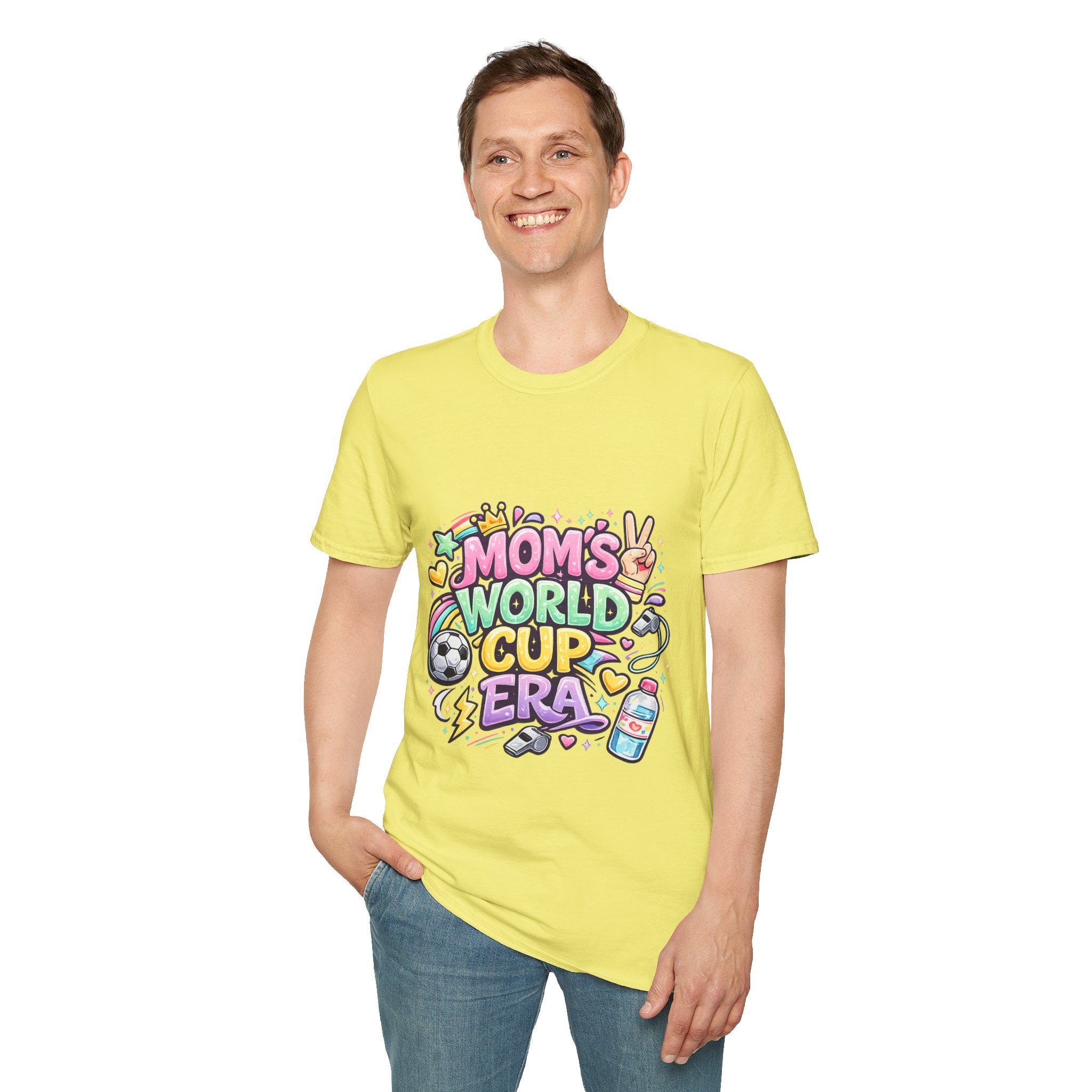 Girls Kids Mom's World Cup Era T‑Shirt — Playful Soccer Mom Tee