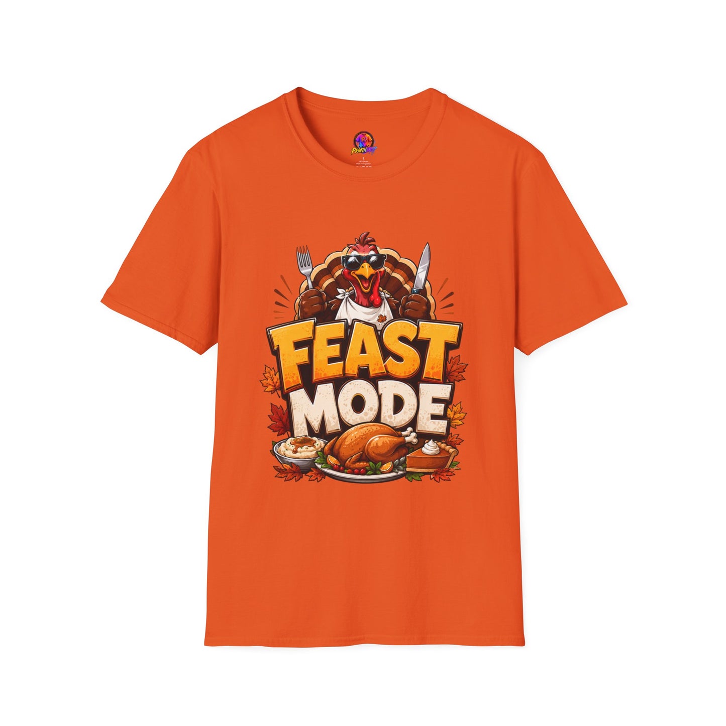 Feast Mode T-Shirt — Funny Thanksgiving Turkey Graphic Tee