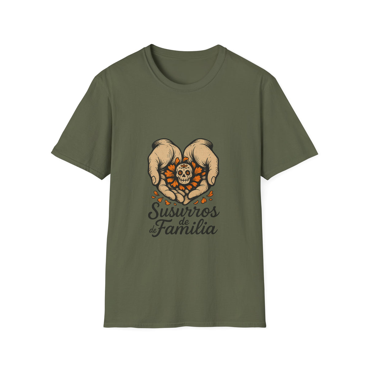 T‑Shirt — Sweetheart Pomeranians Heart Design with “Siempre Familia” Text - Trending Now - October 2026
