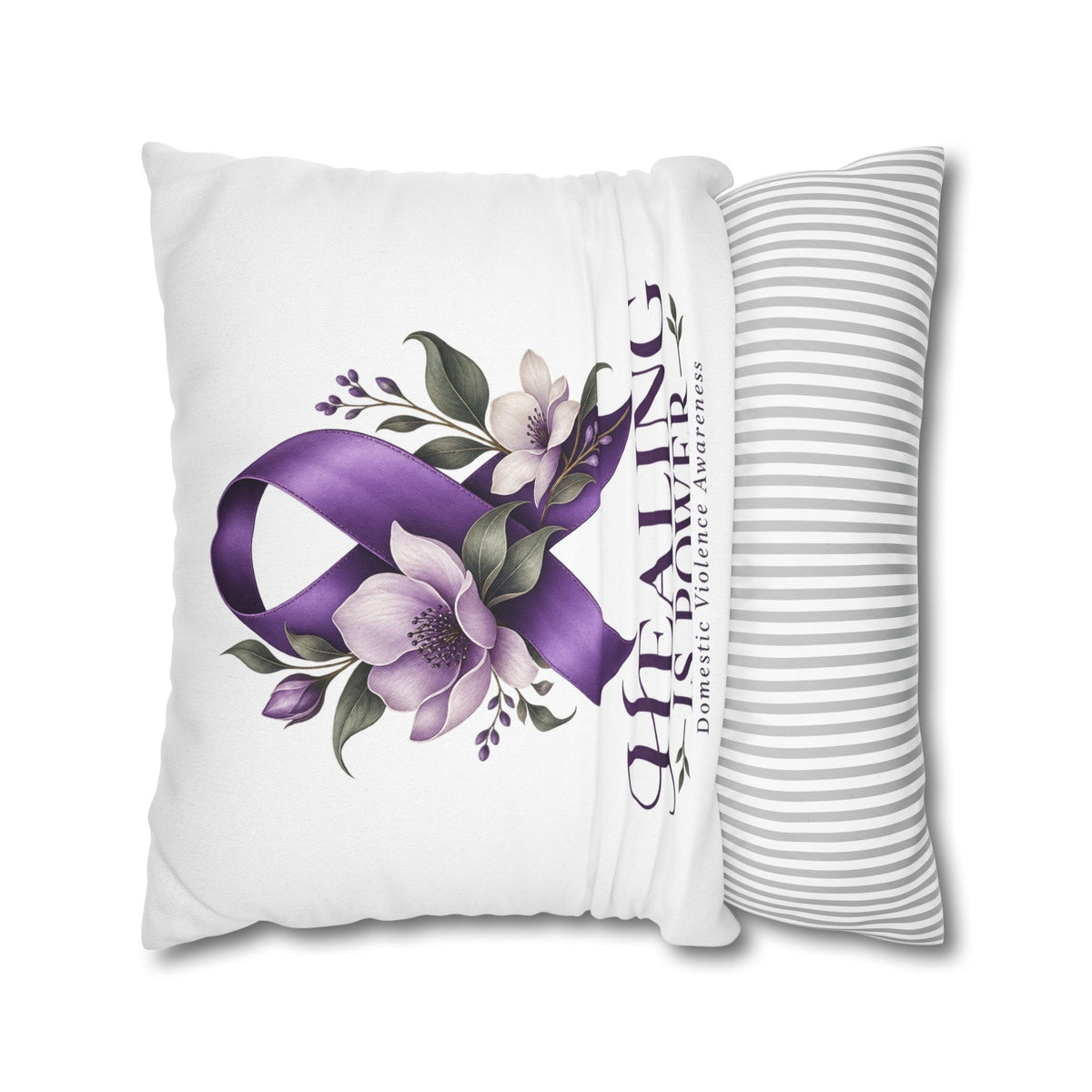 Domestic Violence Healing Is Power Purple Ribbon Pillow