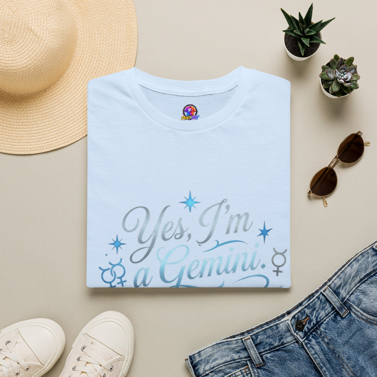 Yes, I'm a Gemini T-Shirt — Funny Zodiac Astrology Tee (“No, I will not pick a side”)