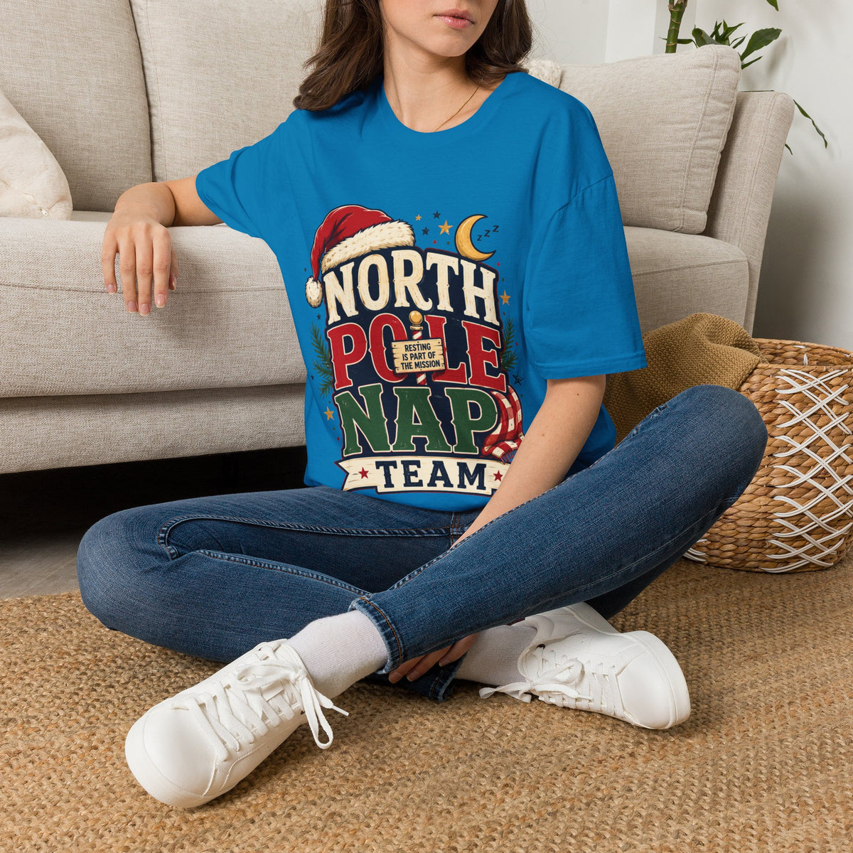 North Pole Nap Team T-Shirt — Funny Christmas Sleepy Holiday Tee
