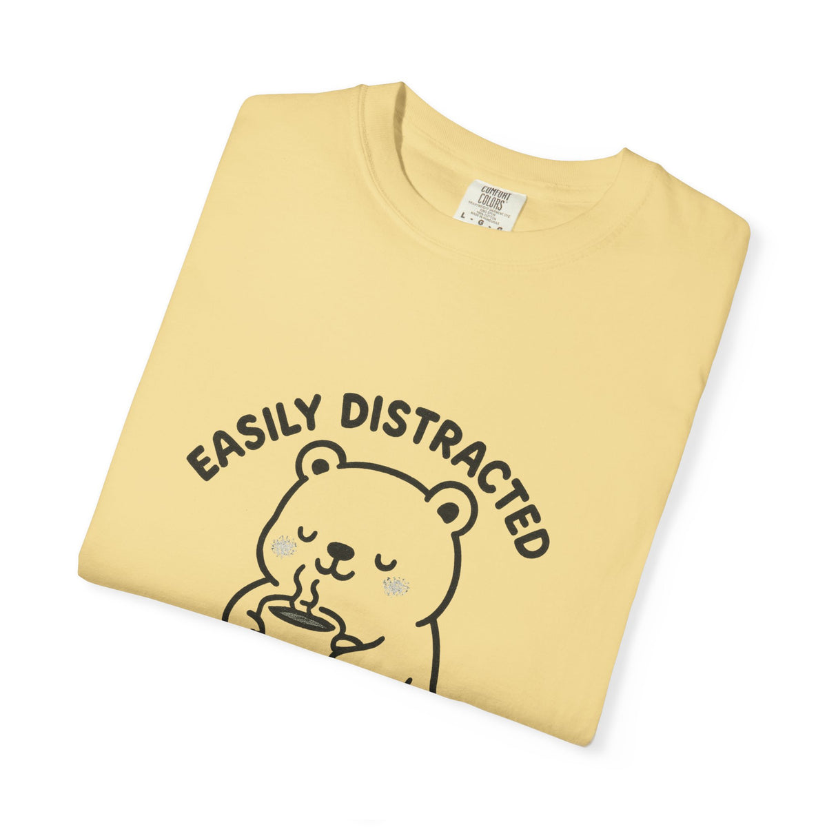 Hot Cocoa Bear T-Shirt — "Easily Distracted" Cute Winter Graphic Tee - Trending Now - October 2026