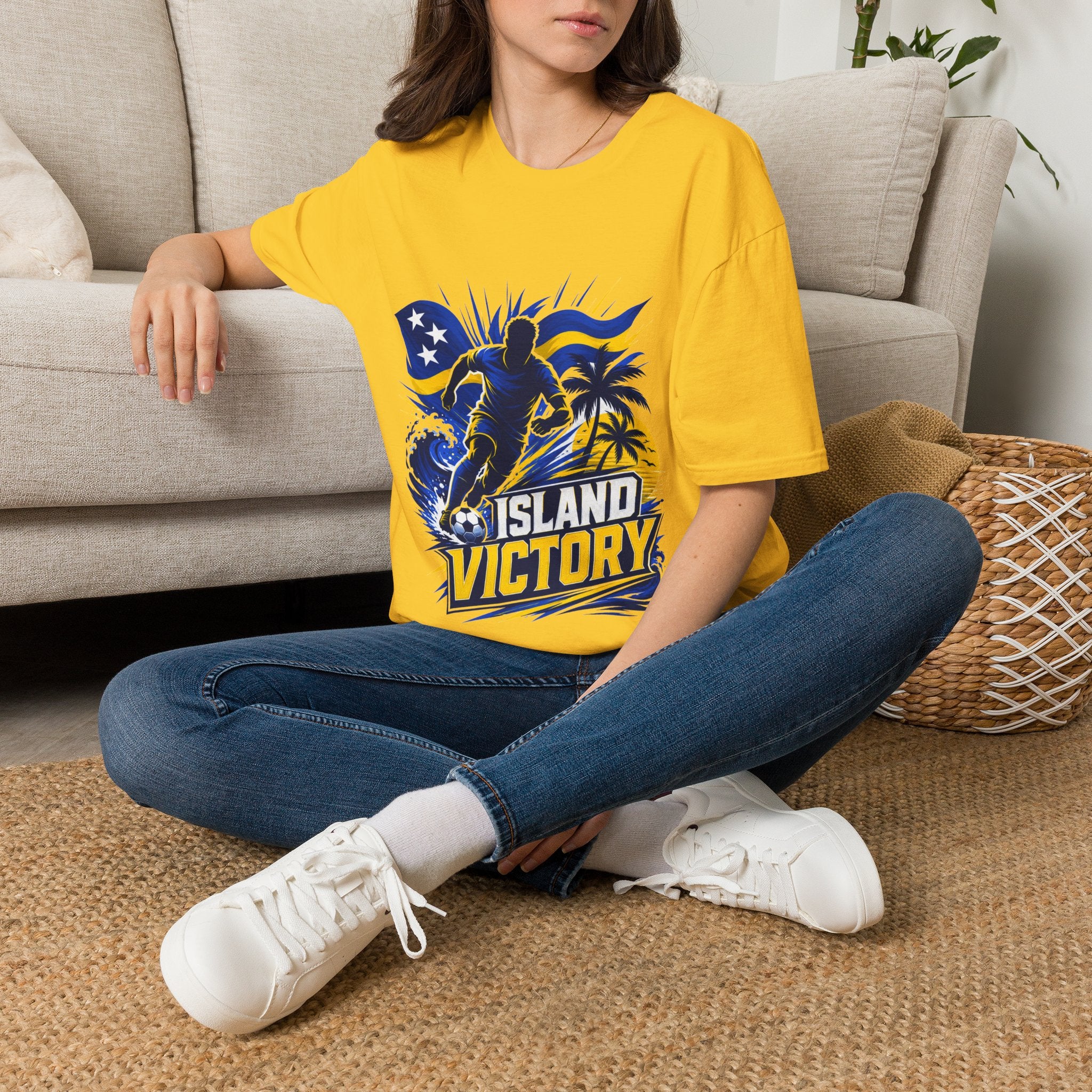 Curacao Island Victory T-Shirt — Tropical Surf Soccer Graphic Tee