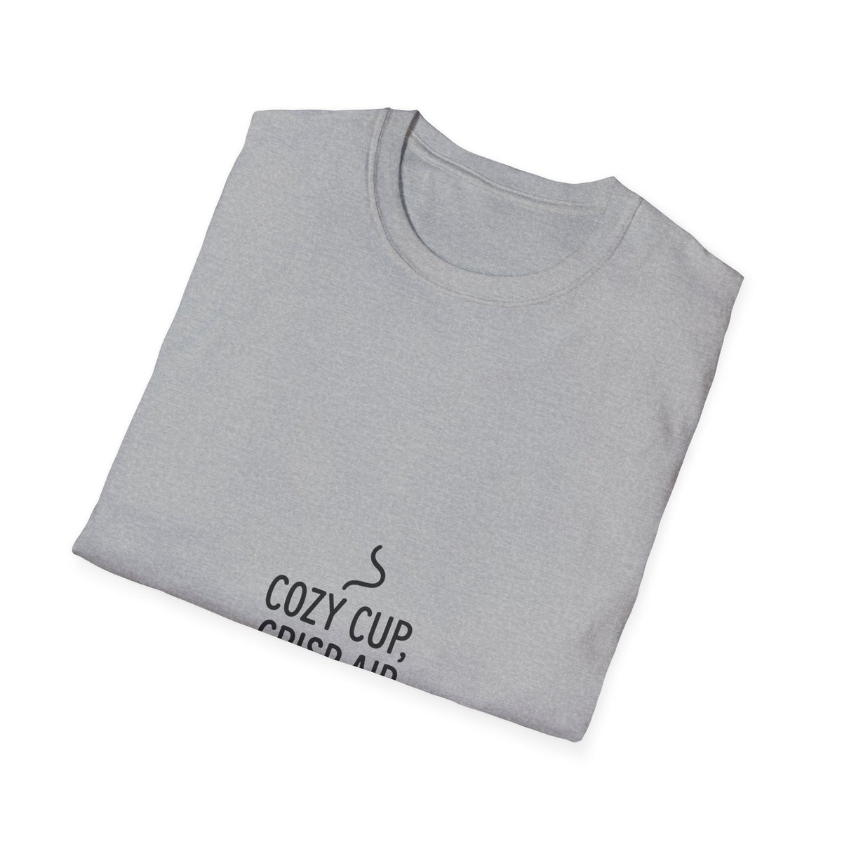 "Cozy Cup, Crisp Air" Fall Coffee Graphic Tee - Minimalist Autumn Vibe White T-Shirt - Trending Now - September 2026
