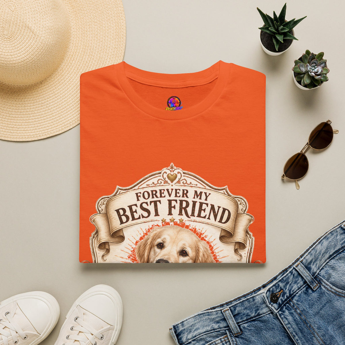 Forever My Best Friend Golden Retriever T-Shirt — Personalized Pet Memorial Tee