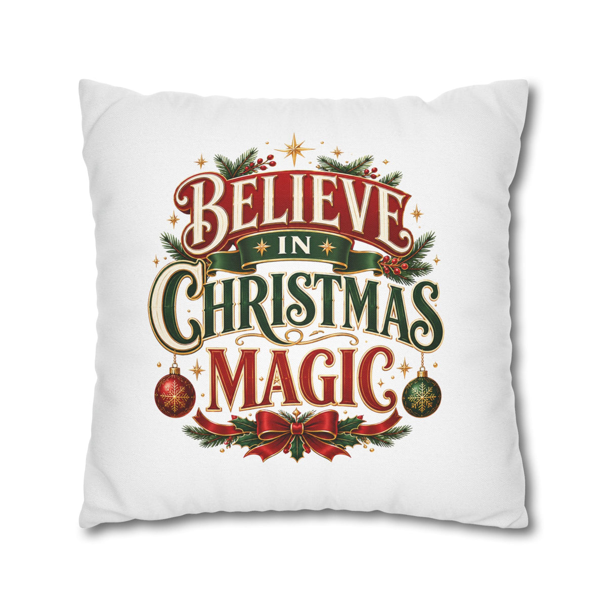 Christmas Pillowcase Believe in Christmas Magic Pillow