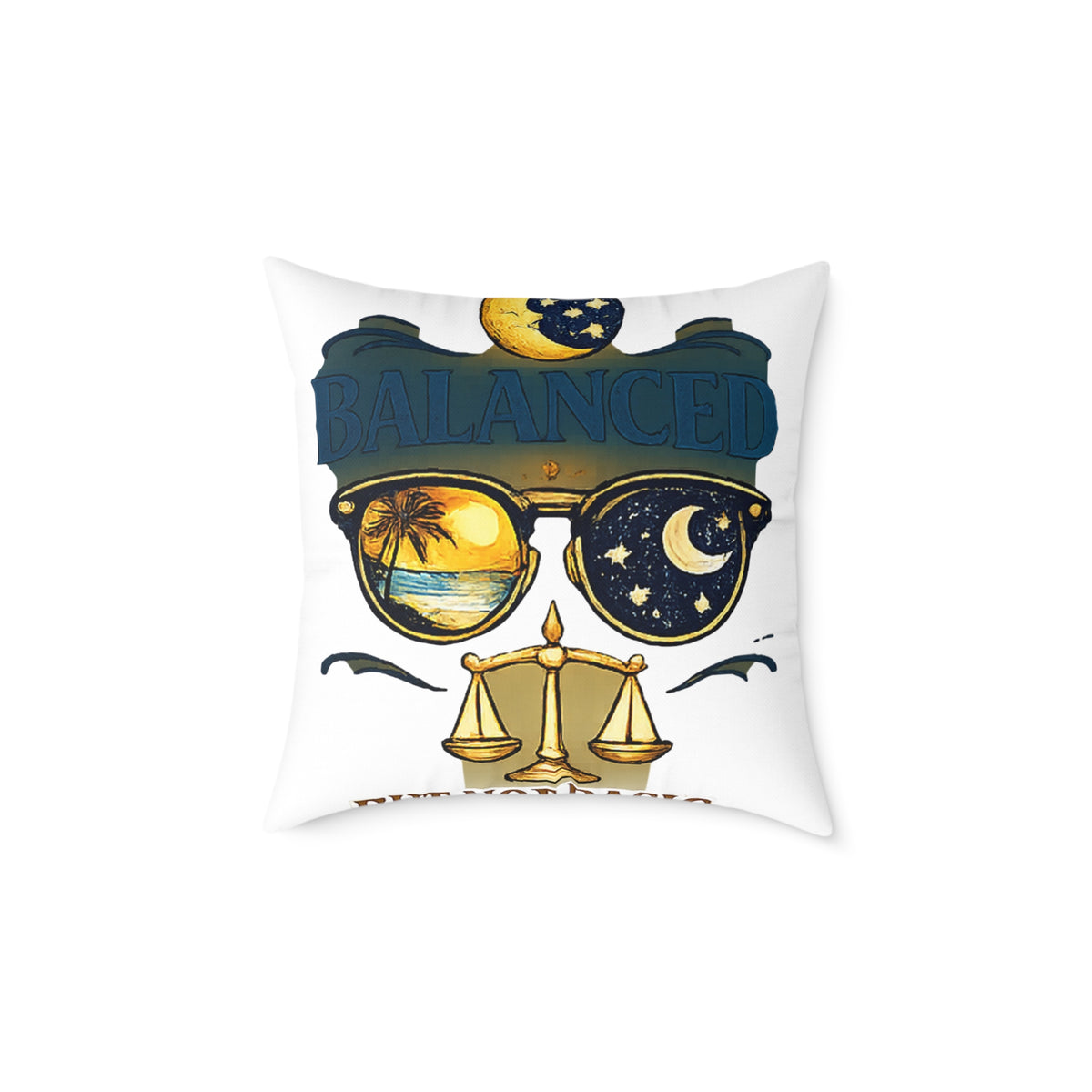 Libra Zodiac Balance But Not Basic Square Poly Canvas Pillow