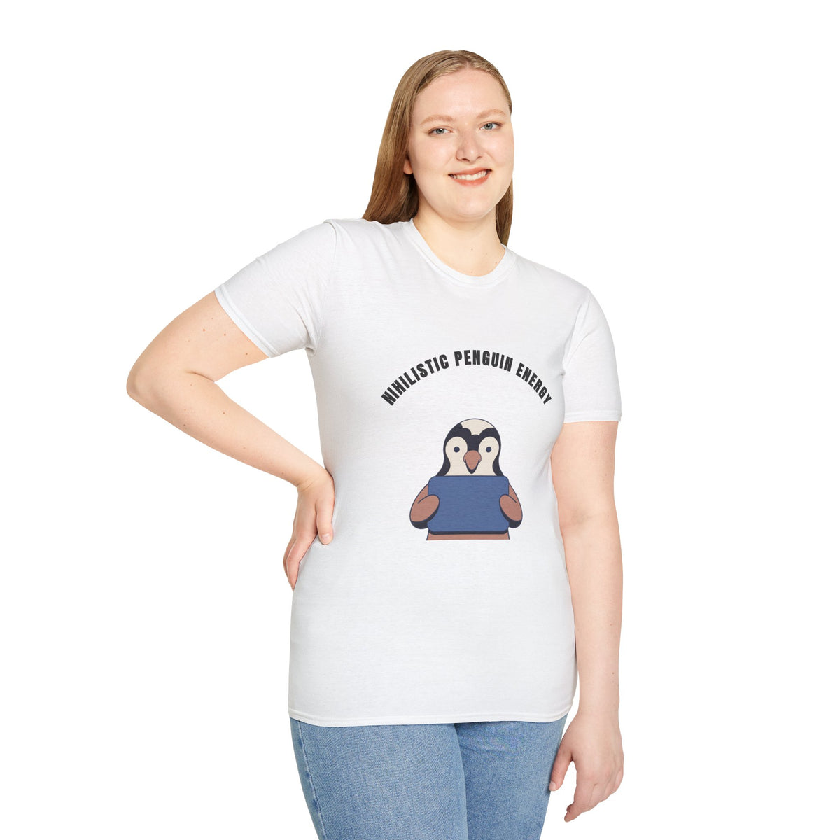 Nihilistic Penguin Energy T-Shirt — Cute Sarcastic Graphic Tee - Trending Now - September 2026