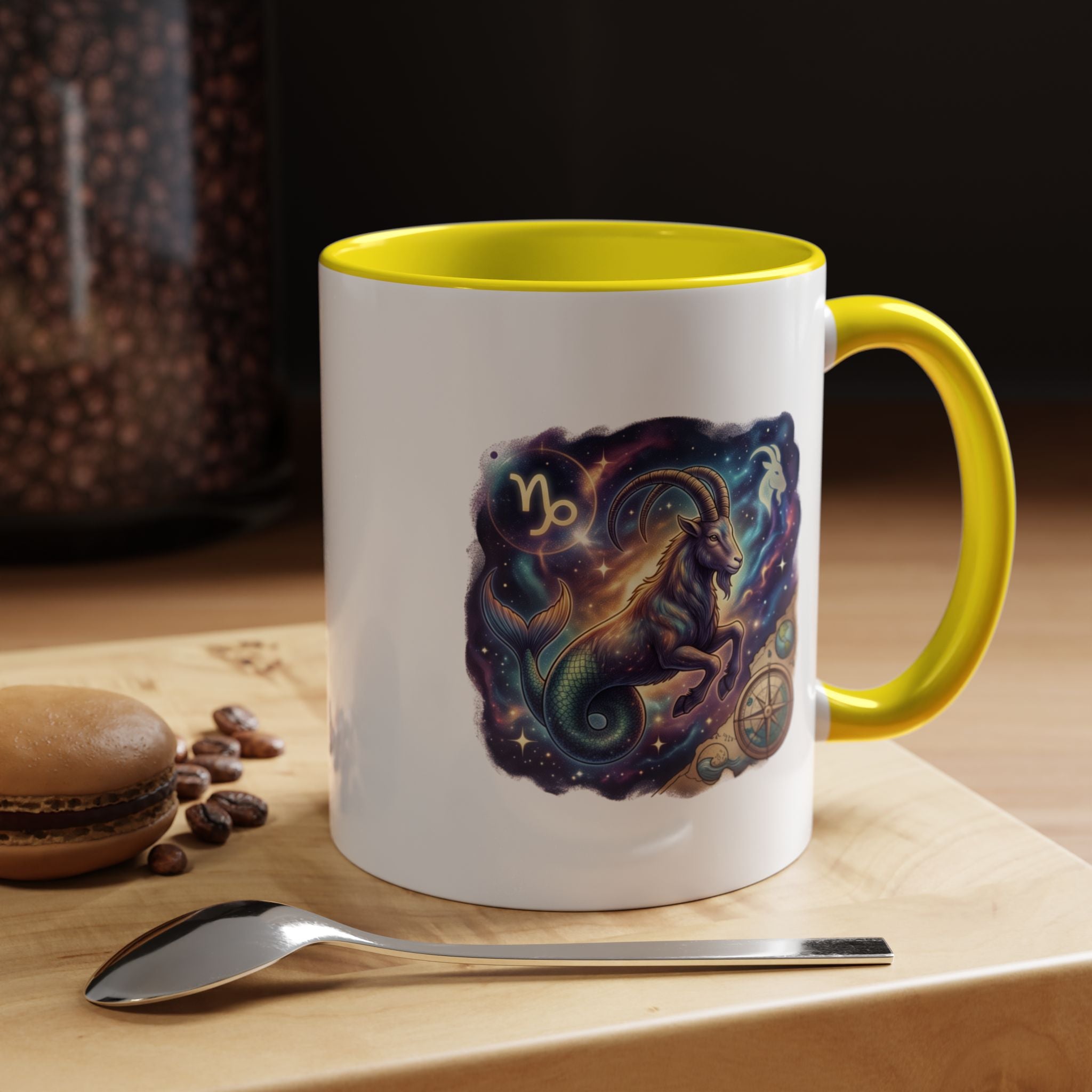 Capricorn Zodiac Coffee Mug — Celestial Goat Astrology Accent Mug