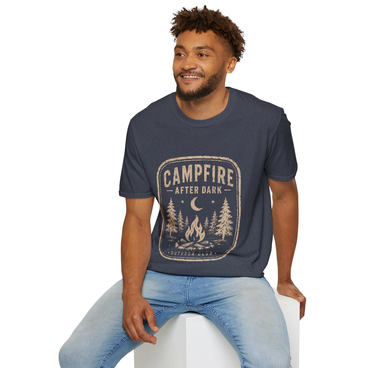 Campfire After Dark T-Shirt — Vintage Camping Graphic Tee