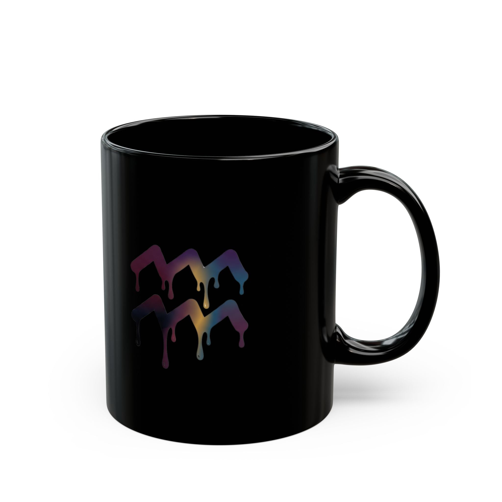 Dripping Rainbow Aquarius Mug — Zodiac Horoscope Coffee Cup