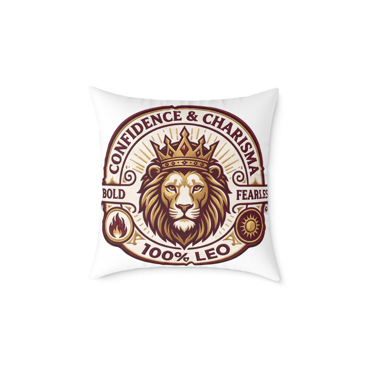 Leo Zodiac Confidence And Charisma Square Poly Canvas Pillow