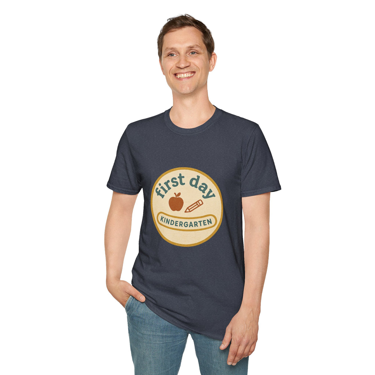 First Day Kindergarten Badge T-Shirt — Cute Back-to-School Tee for Teachers & Parents - Trending Now - August 2026